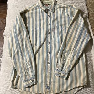 Vintage Levi’s Denim Striped Shirt Size Medium